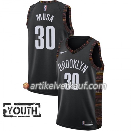 NBA Brooklyn Nets Trikot Dzanan Musa 30 2018-19 Nike City Edition Schwarz Swingman - Kinder